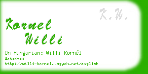 kornel willi business card